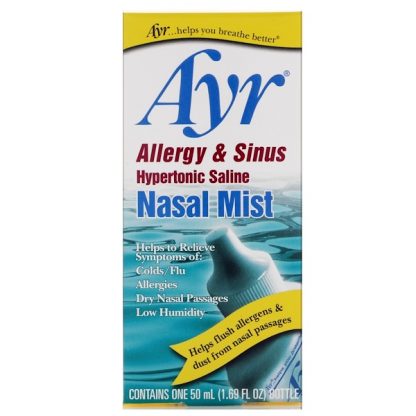 AYR, ALLERGY & SINUS HYPERTONIC SALINE NASAL MIST, 1.69 FL OZ / 50ml