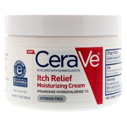 CERAVE, ITCH RELIEF MOISTURIZING CREAM, 12 OZ / 340g