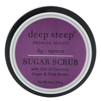 DEEP STEEP, SUGAR SCRUB, FIG - APRICOT, 8 OZ / 226g