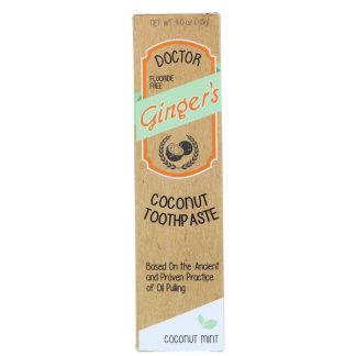 DR. GINGER'S, COCONUT TOOTHPASTE, COCONUT MINT, 4 OZ / 118g