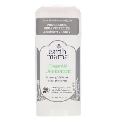 EARTH MAMA, DEODORANT, GINGERAID, 3 OZ / 85g