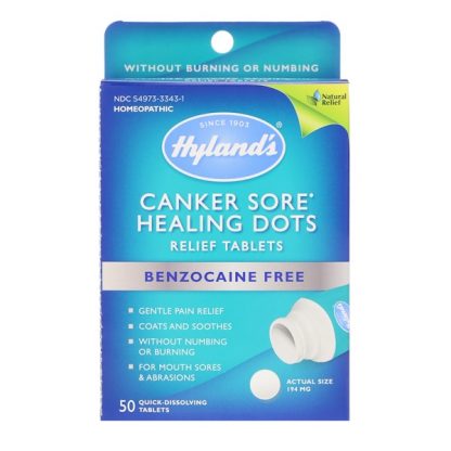 HYLAND'S, CANKER SORE HEALING DOTS RELIEF TABLETS, 50 QUICK-DISSOLVING TABLETS