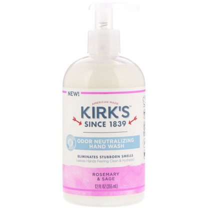 KIRK'S, ODOR NEUTRALIZING HAND WASH, ROSEMARY & SAGE, 12 FL OZ / 355ml