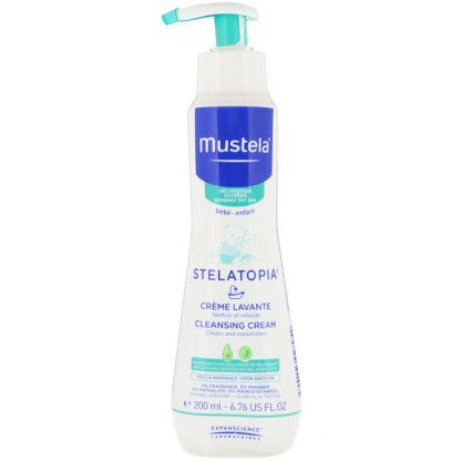 MUSTELA, BABY, STELATOPIA CLEANSING CREAM, FOR EXTREMELY DRY SKIN, 6.76 FL OZ / 200ml