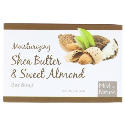 MILD BY NATURE, MOISTURIZING BAR SOAP, SHEA BUTTER & SWEET ALMOND, 5 OZ / 141g