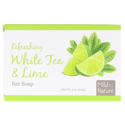 MILD BY NATURE, REFRESHING BAR SOAP, WHITE TEA & LIME, 5 OZ / 141g