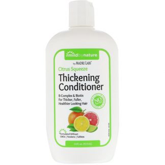 MILD BY NATURE, THICKENING B-COMPLEX + BIOTIN CONDITIONER BY MADRE LABS, NO SULFATES, CITRUS SQUEEZE, 14 FL OZ / 414ml