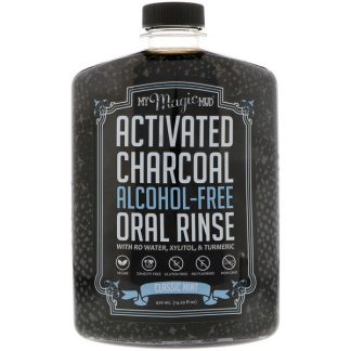 MY MAGIC MUD, ACTIVATED CHARCOAL, ALCOHOL-FREE ORAL RINSE, CLASSIC MINT, 14.20 FL OZ / 420ml