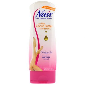 NAIR , HAIR REMOVER LOTION, WITH RICH COCOA BUTTER AND VITAMIN E, 9 OZ / 255g
