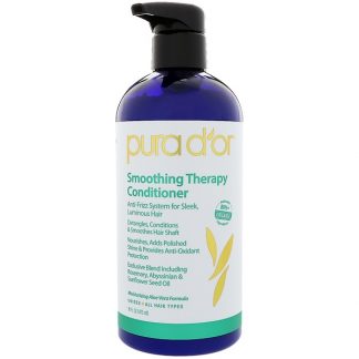 PURA D'OR, SMOOTHING THERAPY CONDITIONER, 16 FL OZ / 473ml