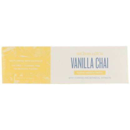 SCHMIDT'S NATURALS, TOOTH + MOUTH PASTE, VANILLA CHAI, 4.7 OZ / 133g