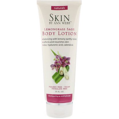 SKIN BY ANN WEBB, BODY LOTION, LEMONGRASS SAGE, 8 FL OZ