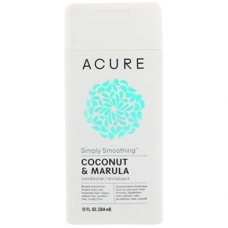 ACURE, SIMPLY SMOOTHING CONDITIONER, COCONUT & MARULA, 12 FL OZ / 354ml