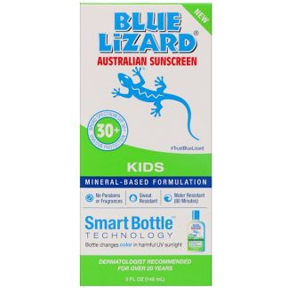 BLUE LIZARD AUSTRALIAN SUNSCREEN, KIDS, SUNSCREEN SPF 30+, 5 FL OZ / 148ml
