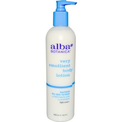 ALBA BOTANICA, VERY EMOLLIENT, BODY LOTION, MAXIMUM DRY SKIN FORMULA, 12 FL OZ / 350ml