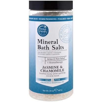 PETAL FRESH, PURE, MINERAL BATH SALTS, JASMINE & CHAMOMILE, 20 OZ / 567g