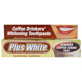 PLUS WHITE, THE COFFEE DRINKERS' WHITENING TOOTHPASTE, COOL MINT FLAVOR, 3.5 OZ / 100g