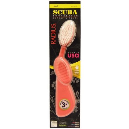 RADIUS, SCUBA TOOTHBRUSH, PINK, SOFT, RIGHT HAND, 1 TOOTHBRUSH