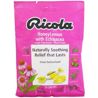 RICOLA, HONEYLEMON WITH ECHINACEA COUGH SUPPRESSANT, 19 DROPS