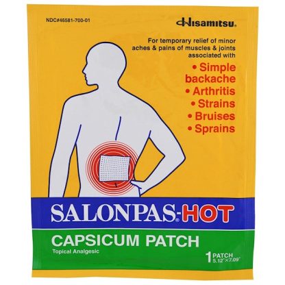 SALONPAS, HOT CAPSICUM PATCH, 1 PATCH, 5.12" X 7.09"