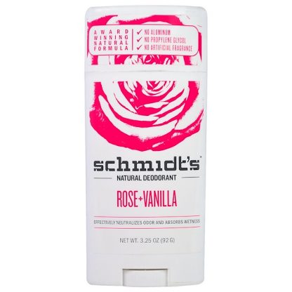 SCHMIDT'S NATURALS, ROSE + VANILLA, 3.25 OZ / 92g