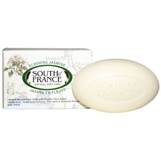 SOUTH OF FRANCE, BLOOMING JASMINE, FRENCH MILLED OVAL SOAP WITH ORGANIC SHEA BUTTER, 6 OZ / 170g