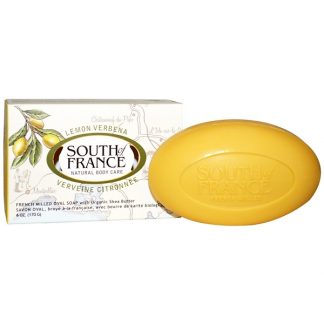 SOUTH OF FRANCE, LEMON VERBENA, FRENCH MILLED OVAL SOAP WITH ORGANIC SHEA BUTTER, 6 OZ / 170g