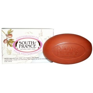 SOUTH OF FRANCE, MEDITERRANEAN FIG, FRENCH MILLED OVAL SOAP WITH ORGANIC SHEA BUTTER, 6 OZ / 170g