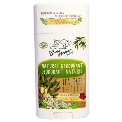 THE GREEN BEAVER, NATURAL DEODORANT, TEA TREE, 1.76 OZ / 50g