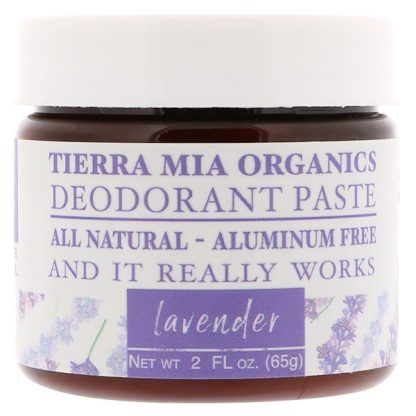 TIERRA MIA ORGANICS, DEODORANT PASTE, LAVENDER, 2 FL OZ / 65g