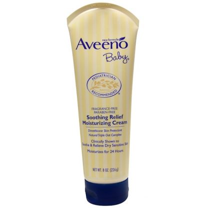 AVEENO, BABY, SOOTHING RELIEF MOISTURIZING CREAM, FRAGRANCE-FREE, 8 OZ / 226g