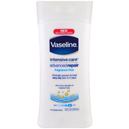 VASELINE, INTENSIVE CARE, ADVANCED REPAIR NON-GREASY LOTION, FRAGRANCE FREE, 10 FL OZ / 295ml