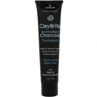 ZION HEALTH, CLAYBRITE, ACTIVATED CHARCOAL TOOTHPASTE, NATURAL MINT FLAVOR, 4 OZ / 120g