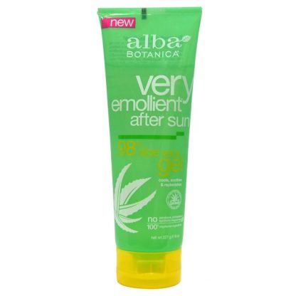 ALBA BOTANICA, VERY EMOLLIENT, AFTER SUN, 98% ALOE VERA GEL, 8 OZ / 227g