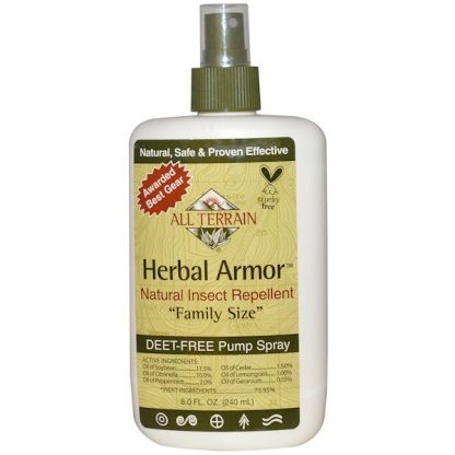 ALL TERRAIN, HERBAL ARMOR, NATURAL INSECT REPELLENT, DEET-FREE PUMP SPRAY, 8.0 FL OZ / 240ml