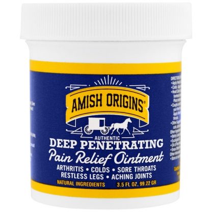 AMISH ORIGINS, DEEP PENETRATING, PAIN RELIEF OINTMENT, 3.5 FL OZ / 99.22g