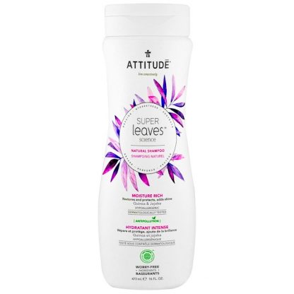 ATTITUDE, SUPER LEAVES SCIENCE, NATURAL SHAMPOO, MOISTURE RICH, QUINOA & JOJOBA, 16 OZ / 473ml