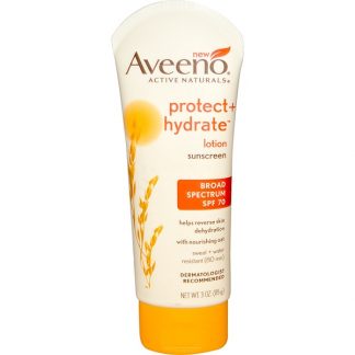 AVEENO, ACTIVE NATURALS, PROTECT + HYDRATE LOTION, SUNSCREEN, SPF 70, 3 OZ / 85g