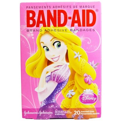 BAND AID, ADHESIVE BANDAGES, DISNEY PRINCESS, 20 ASSORTED SIZES