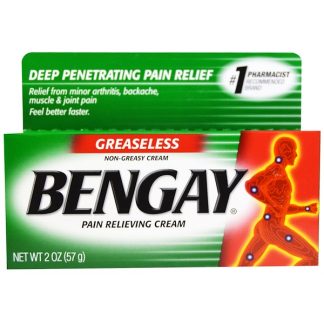 BENGAY, PAIN RELIEVING CREAM, GREASELESS, 2 OZ / 57g