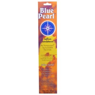 BLUE PEARL, THE CONTEMPORARY COLLECTION, SAFFRON SANDALWOOD INCENSE, 0.35 OZ / 10g