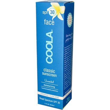 COOLA ORGANIC SUNCARE COLLECTION, FACE, CLASSIC SUNSCREEN, SPF 30, UNSCENTED, 1.7 FL OZ / 50ml