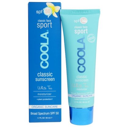 COOLA ORGANIC SUNCARE COLLECTION, CLASSIC FACE SPORT, CLASSIC SUNSCREEN, WHITE TEA, SPF 50, 1.7 FL OZ / 50ml