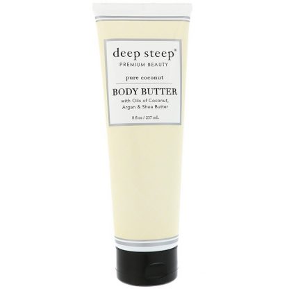 DEEP STEEP, BODY BUTTER, PURE COCONUT, 8 FL OZ / 237ml