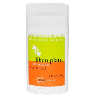 EARTH SCIENCE, NATURAL DEODORANT, LIKEN PLANT, UNSCENTED, 2.5 OZ / 70g