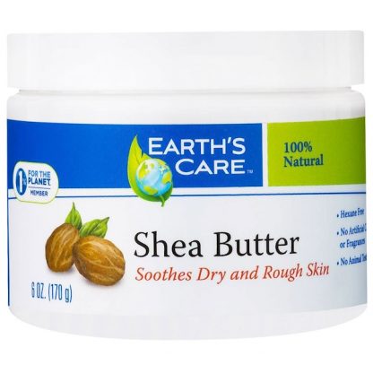 EARTH'S CARE, SHEA BUTTER, 100% PURE, 6 OZ / 170g