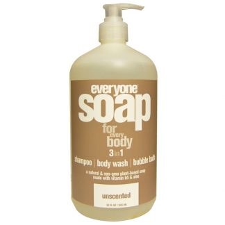 EVERYONE, SOAP FOR EVERYBODY 3 IN 1, UNSCENTED, 32 FL OZ / 946ml