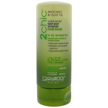 GIOVANNI, 2CHIC, ULTRA-MOIST, DEEP DEEP MOISTURE HAIR MASK, AVOCADO & OLIVE OIL, 5 FL OZ / 147ml