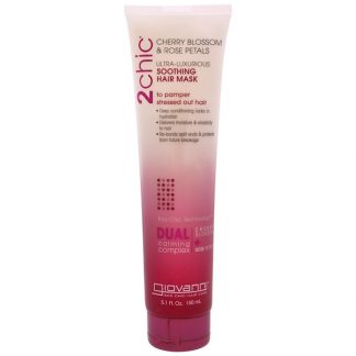 GIOVANNI, 2CHIC, ULTRA-LUXURIOUS, SOOTHING HAIR MASK, CHERRY BLOSSOM & ROSE PETALS, 5.1 FL OZ / 150ml