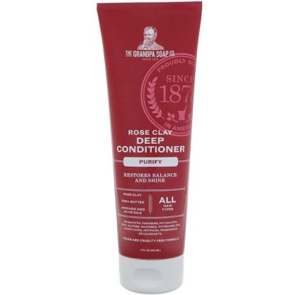 GRANDPA'S, ROSE CLAY DEEP CONDITIONER, PURIFY, 8 FL OZ / 235ml